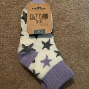 Youth cozy socks with gripper bottoms